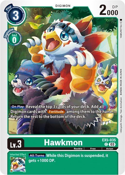 Hawkmon (Animal Colosseum) Near Mint - Nick Nack's Full Frontal Attack