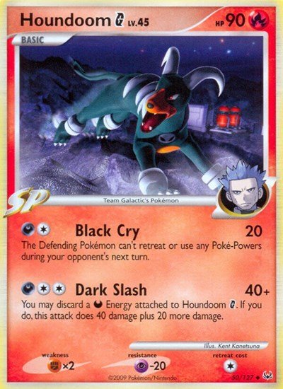 Houndoom G (Platinum) Damaged / Poor Reverse Holofoil - Nick Nack's Full Frontal Attack