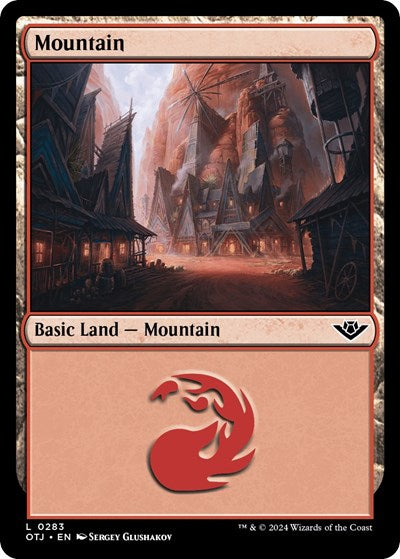 Mountain (0283) (Outlaws of Thunder Junction) Near Mint Foil