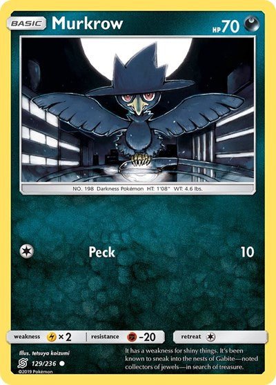 Murkrow (129) (SM - Unified Minds) Near Mint - Nick Nack's Full Frontal Attack