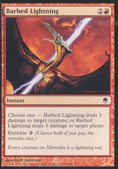Barbed Lightning (Darksteel) Light Play - Nick Nack's Full Frontal Attack