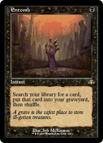 Entomb (Retro Frame) (Dominaria Remastered) Near Mint Foil - Nick Nack's Full Frontal Attack