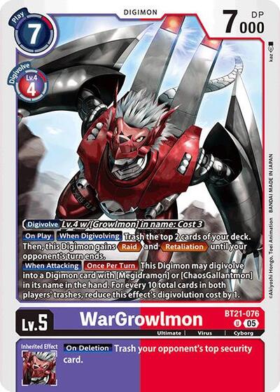 WarGrowlmon (World Convergence) Near Mint - Nick Nack's Full Frontal Attack