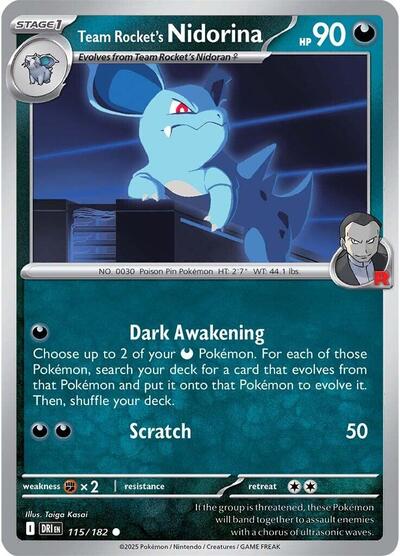 Team Rocket's Nidorina (SV10: Destined Rivals) Near Mint - Nick Nack's Full Frontal Attack