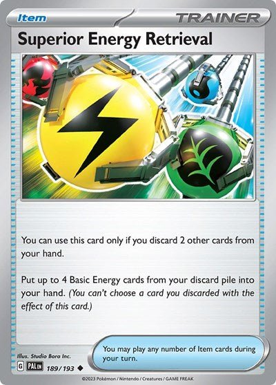 Superior Energy Retrieval - 189 (SV02: Paldea Evolved) Near Mint - Nick Nack's Full Frontal Attack