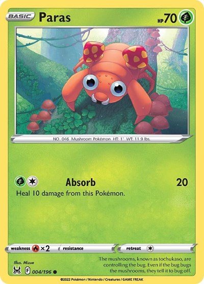 Paras (SWSH11: Lost Origin) Near Mint - Nick Nack's Full Frontal Attack