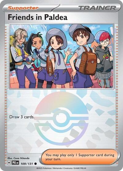 Friends in Paldea - 109/131 (Poke Ball Pattern) (SV: Prismatic Evolutions) Near Mint Holofoil - Nick Nack's Full Frontal Attack