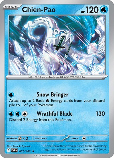 Chien - Pao (Scarlet and Violet: Paradox Rift) Near Mint Holofoil - Nick Nack's Full Frontal Attack