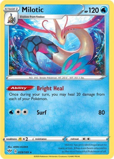 Milotic (SWSH03: Darkness Ablaze) Near Mint Holofoil - Nick Nack's Full Frontal Attack