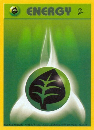 Grass Energy (Base Set 2) Light Play - Nick Nack's Full Frontal Attack