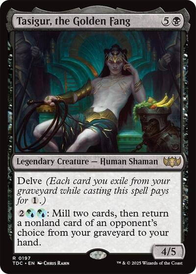 Tasigur, the Golden Fang (Commander: Tarkir: Dragonstorm) Near Mint - Nick Nack's Full Frontal Attack
