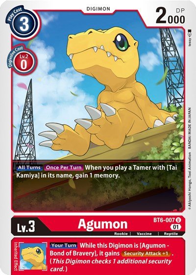 Agumon (Double Diamond) Near Mint - Nick Nack's Full Frontal Attack