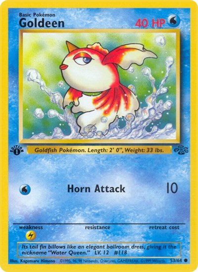 Goldeen (Jungle) Damaged / Poor 1st Edition