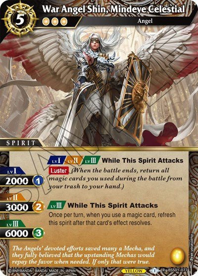 War Angel Shin, Mindeye Celestial (Dawn of History) Near Mint Holofoil - Nick Nack's Full Frontal Attack