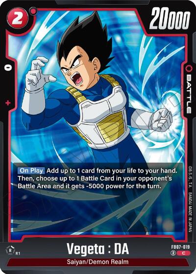Vegeta : DA FB07 - 019 (Wish For Shenron) Near Mint - Nick Nack's Full Frontal Attack