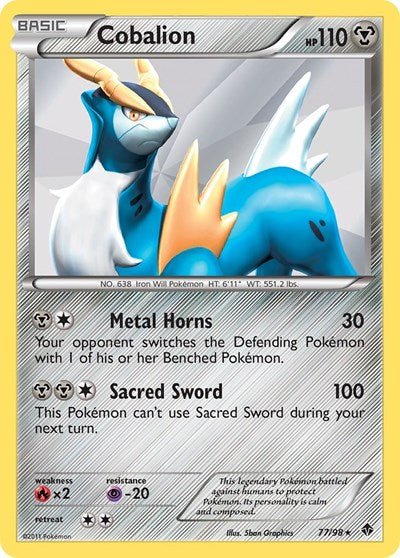 Cobalion (Emerging Powers) Near Mint Reverse Holofoil - Nick Nack's Full Frontal Attack
