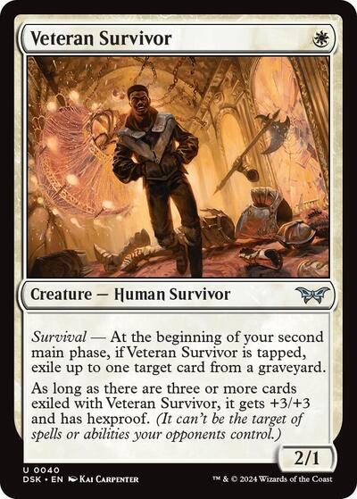 Veteran Survivor (Duskmourn: House of Horror) Near Mint - Nick Nack's Full Frontal Attack