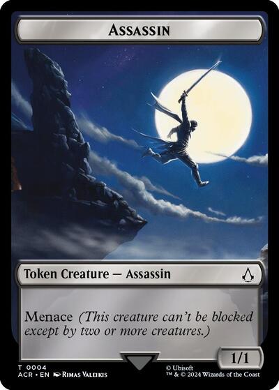 Assassin / Treasure Double - Sided Token (Universes Beyond: Assassin's Creed) Near Mint - Nick Nack's Full Frontal Attack