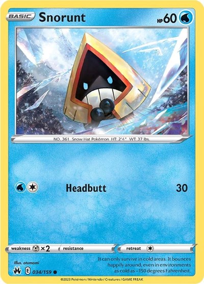 Snorunt (Crown Zenith) Near Mint Reverse Holofoil