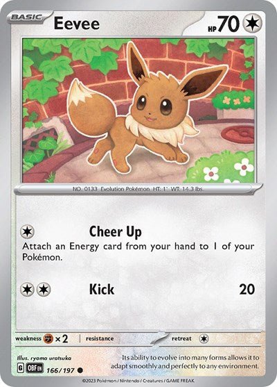 Eevee (Scarlet and Violet: Obsidian Flames) Near Mint - Nick Nack's Full Frontal Attack