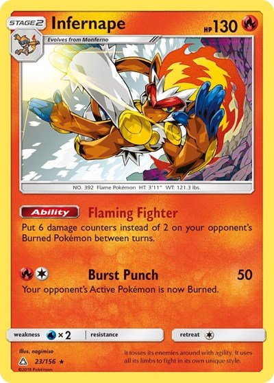 Infernape (SM - Ultra Prism) Near Mint Reverse Holofoil - Nick Nack's Full Frontal Attack