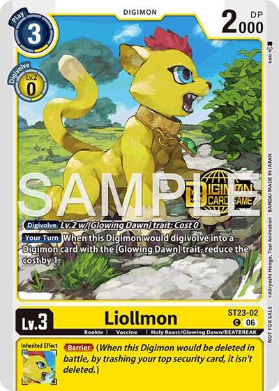 Liollmon (Welcome Tamers Pack Vol.2) (Starter Deck 23: Beatbreak Release Event Cards) Near Mint Foil - Nick Nack's Full Frontal Attack
