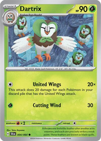 Dartrix (SV: Shrouded Fable) Near Mint Reverse Holofoil - Nick Nack's Full Frontal Attack