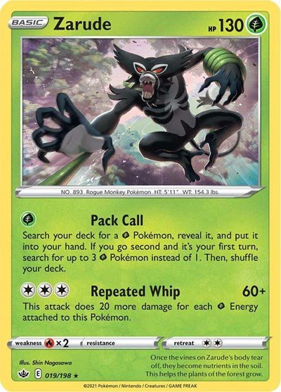Zarude (SWSH06: Chilling Reign) Near Mint Holofoil - Nick Nack's Full Frontal Attack
