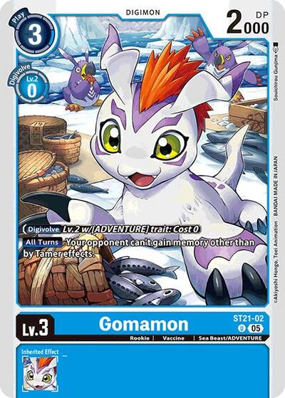 Gomamon (Starter Deck 21: Hero of Hope) Near Mint - Nick Nack's Full Frontal Attack