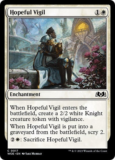 Hopeful Vigil (Wilds of Eldraine) Near Mint - Nick Nack's Full Frontal Attack