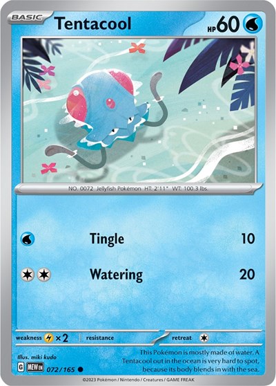 Tentacool (Scarlet and Violet: 151) Near Mint Reverse Holofoil