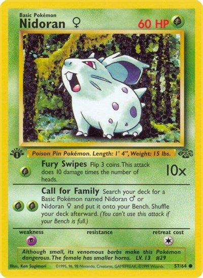 Nidoran F (Jungle) Damaged / Poor Unlimited - Nick Nack's Full Frontal Attack