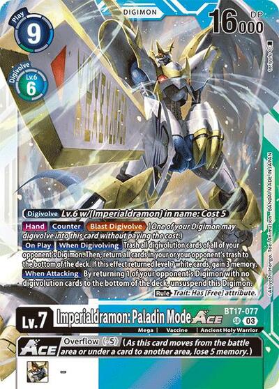 Imperialdramon: Paladin Mode ACE (Secret Crisis) Near Mint Foil