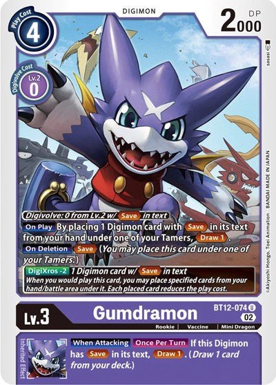 Gumdramon (Across Time) Near Mint - Nick Nack's Full Frontal Attack