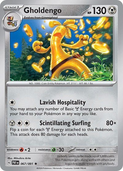 Gholdengo (SV: Paldean Fates) Near Mint Holofoil - Nick Nack's Full Frontal Attack