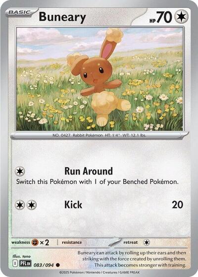 Buneary (ME02: Phantasmal Flames) Near Mint Reverse Holofoil - Nick Nack's Full Frontal Attack