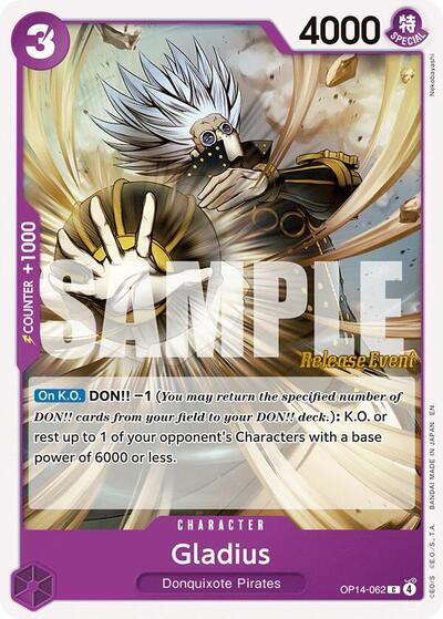 Gladius (The Azure Sea's Seven Release Event Cards) Near Mint - Nick Nack's Full Frontal Attack