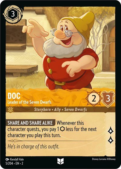 Doc - Leader of the Seven Dwarfs (Rise of the Floodborn) Near Mint - Nick Nack's Full Frontal Attack