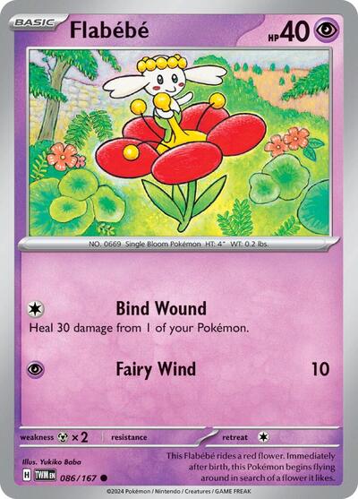 Flabebe (SV06: Twilight Masquerade) Near Mint Reverse Holofoil - Nick Nack's Full Frontal Attack