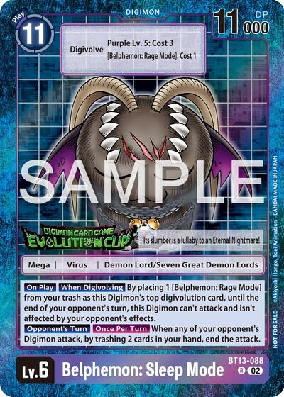 Belphemon: Sleep Mode BT13-088 (2024 Evolution Cup) (Versus Royal Knights) Near Mint Foil