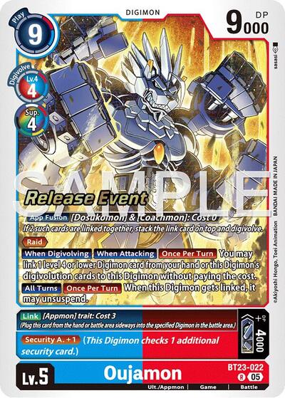Oujamon (Hackers' Slumber Release Event Cards) Near Mint Foil