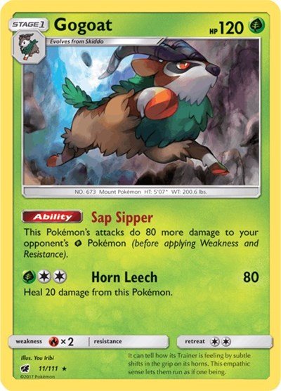 Gogoat (SM - Crimson Invasion) Near Mint Holofoil - Nick Nack's Full Frontal Attack