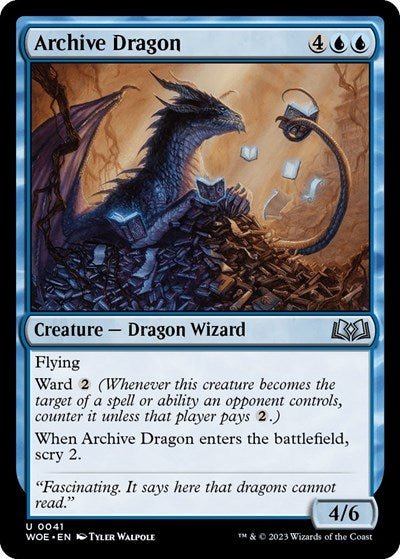 Archive Dragon (Wilds of Eldraine) Near Mint - Nick Nack's Full Frontal Attack