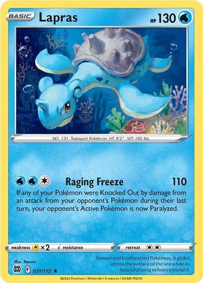 Lapras (SWSH09: Brilliant Stars) Near Mint - Nick Nack's Full Frontal Attack