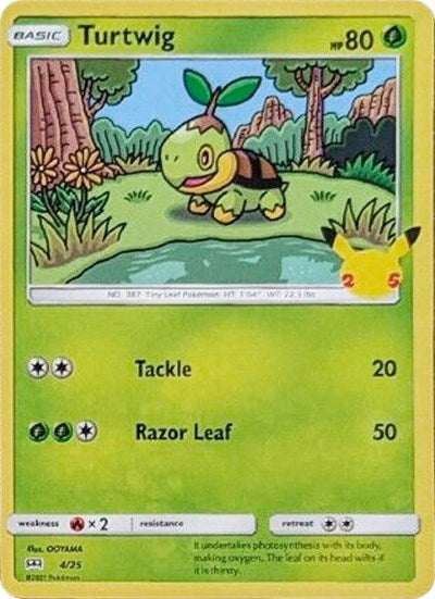 Turtwig - 4 (McDonald's 25th Anniversary Promos) Near Mint