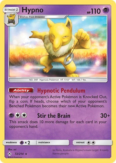 Hypno (SM - Unbroken Bonds) Near Mint - Nick Nack's Full Frontal Attack