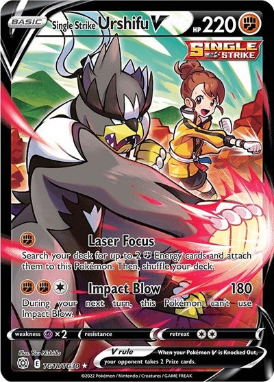 Single Strike Urshifu V (SWSH09: Brilliant Stars Trainer Gallery) Near Mint Holofoil