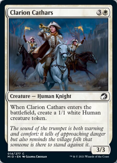 Clarion Cathars (Innistrad: Midnight Hunt) Near Mint - Nick Nack's Full Frontal Attack