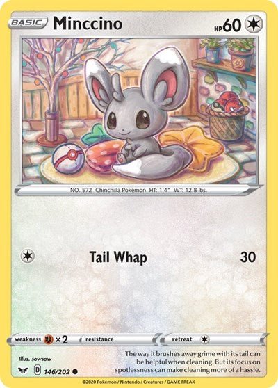 Minccino (146) (SWSH01: Sword & Shield Base Set) Near Mint - Nick Nack's Full Frontal Attack