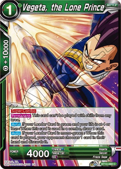 Vegeta, the Lone Prince (Rise of the Unison Warrior) Near Mint